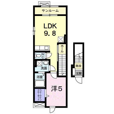 マ・メゾン・ソレイユⅠ 201【管理NO：1-016631801-02010】 ★家具家電は申し込み後に搬入しますの物件画像