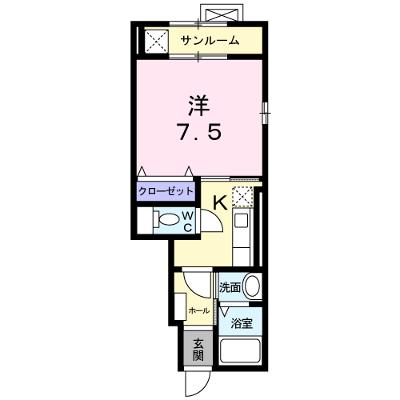 マ・メゾン・ソレイユⅠ 102【管理NO：1-016631801-01020】 ★家具家電は申し込み後に搬入しますの物件画像