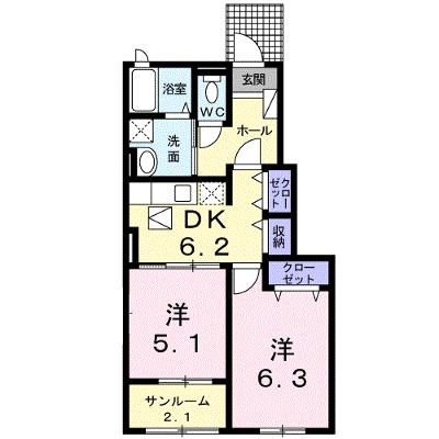 ユーフォリア　Ⅲ 102【管理NO：1-016397203-01020】 ★家具家電は申し込み後に搬入します 2026年07月下旬入居可能の物件画像