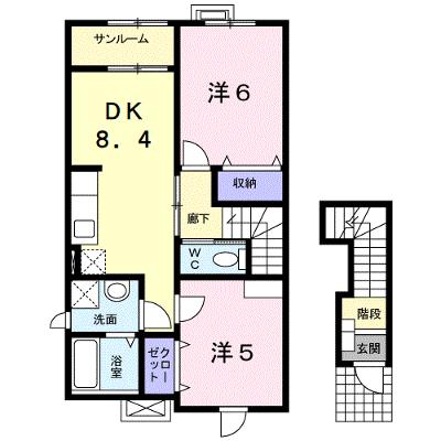 ジュール　フェリエ 202【管理NO：1-017690601-02020】 ★家具家電は申し込み後に搬入しますの物件画像
