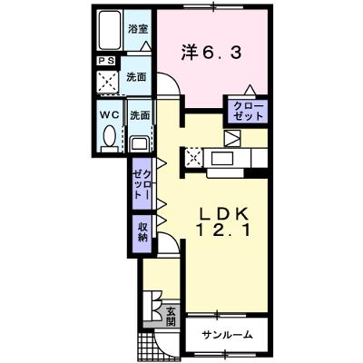 エクセレント　メゾン 102【管理NO：1-014127301-01020】 ★家具家電は申し込み後に搬入しますの物件画像