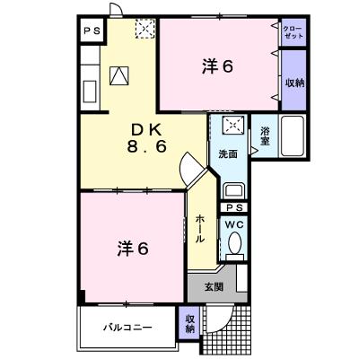 トゥー・ル・モンド 102【管理NO：1-010732801-01020】 ★家具家電は申し込み後に搬入しますの物件画像