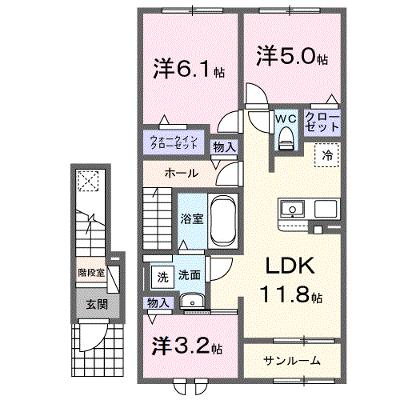 ステイズ　河合 203【管理NO：1-028698001-02030】 ★家具家電は申し込み後に搬入します★ ★2026年10月上旬入居可能★の物件画像