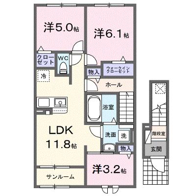 ステイズ　河合 202【管理NO：1-028698001-02020】 ★家具家電は申し込み後に搬入します 2026年10月上旬入居可能の物件画像