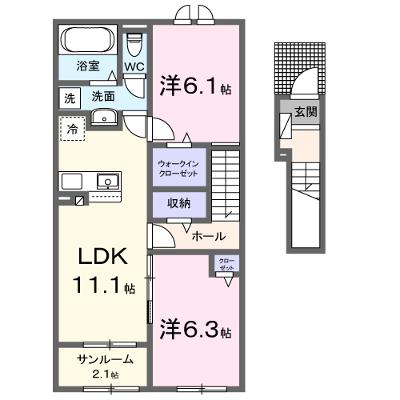 レジデンス翠明 204【管理NO：1-028449801-02040】 ★家具家電は申し込み後に搬入しますの物件画像