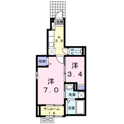 フランセス高柳　Ⅱ 106【管理NO：1-023377802-01060】 ★家具家電は申し込み後に搬入します 2026年09月中旬入居可能の物件画像