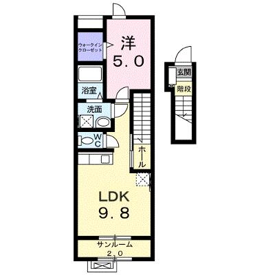 グランドソレーユⅢ 202【管理NO：1-023013201-02020】 ★家具家電は申し込み後に搬入します 2026年07月下旬入居可能の物件画像