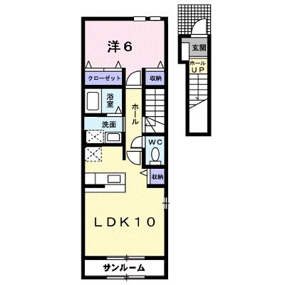 アルバ－ダ 201【管理NO：1-016727001-02010】 ★家具家電は申し込み後に搬入します 2026年09月中旬入居可能の物件画像