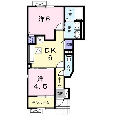 リアンメルヴェイユ　Ⅱ 101【管理NO：1-016172801-01010】 ★家具家電は申し込み後に搬入しますの物件画像