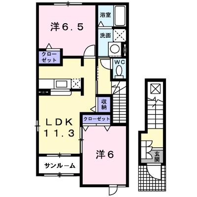 ファミール　ハウスⅥ 201【管理NO：1-014745701-02010】 ★家具家電は申し込み後に搬入しますの物件画像
