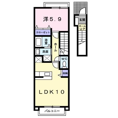 ドゥ・ドミール　Ｃ 203【管理NO：1-013578201-02030】 ★家具家電は申し込み後に搬入します 2026年07月下旬入居可能の物件画像