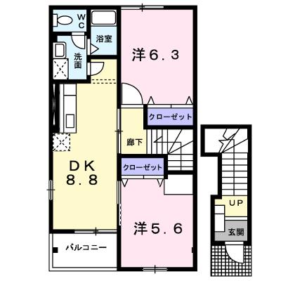 シェーン　プラッツ　Ａ 201【管理NO：1-012201501-02010】 ★家具家電は申し込み後に搬入します★の物件画像