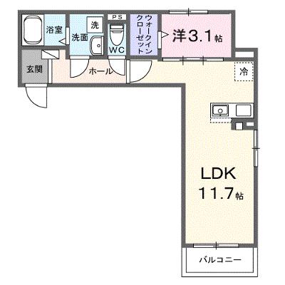 メゾン　リッシュ 203【管理NO：1-028572001-02030】 ★家具家電は申し込み後に搬入します 2026年09月下旬入居可能の物件画像