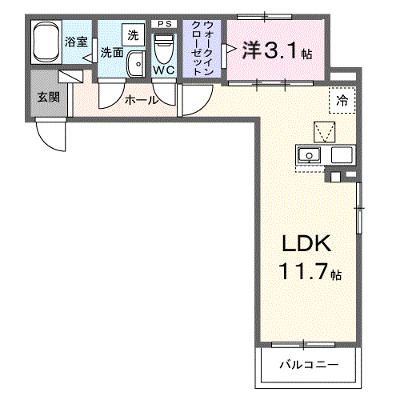 メゾン　リッシュ 103【管理NO：1-028572001-01030】 ★家具家電は申し込み後に搬入します 2026年10月上旬入居可能の物件画像