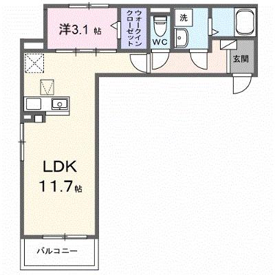 メゾン　リッシュ 102【管理NO：1-028572001-01020】 ★家具家電は申し込み後に搬入します★ ★2026年09月下旬入居可能★の物件画像