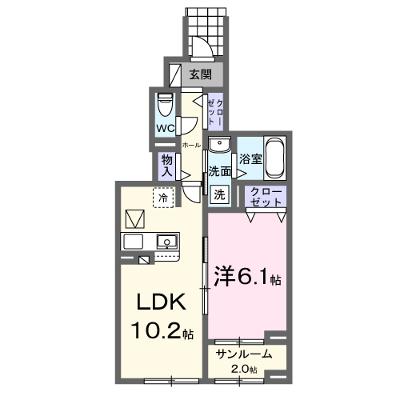 パラッツオ　ビアンカ 102【管理NO：1-028549701-01020】 ★家具家電は申し込み後に搬入します★の物件画像
