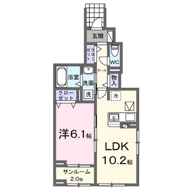 パラッツオ　ビアンカ 101【管理NO：1-028549701-01010】 ★家具家電は申し込み後に搬入しますの物件画像