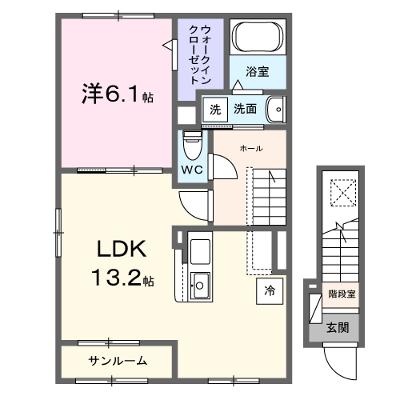フォンテ　リチェッタ 201【管理NO：1-028315301-02010】 ★家具家電は申し込み後に搬入します 2026年09月下旬入居可能の物件画像