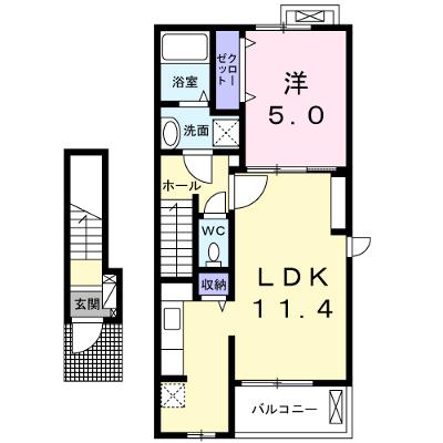 サン・アマルフィ 204【管理NO：1-023814101-02040】 ★家具家電は申し込み後に搬入します★の物件画像