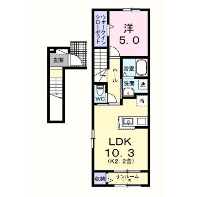 フォンターナ・レガーメ 204【管理NO：1-027561201-02040】 2026年07月下旬入居可能の物件画像