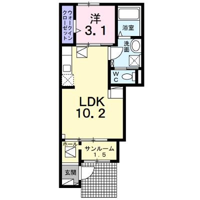 サウス・アデリーヌ 101【管理NO：1-027412701-01010】 ★家具家電は申し込み後に搬入しますの物件画像