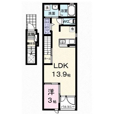 コンフォールＢ 201【管理NO：1-028675401-02010】 ★家具家電は申し込み後に搬入します★ ★2026年10月上旬入居可能★の物件画像