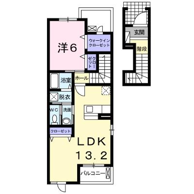 プレジール 201【管理NO：1-017311601-02010】 ★家具家電は申し込み後に搬入します 2026年07月上旬入居可能の物件画像