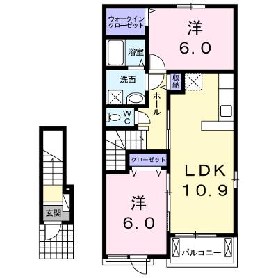 ヴァルミー 202【管理NO：1-021270101-02020】 ★家具家電は申し込み後に搬入します★の物件画像