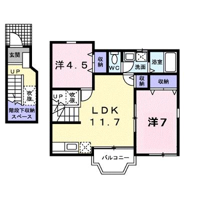 ラ・アベリール 201【管理NO：1-009646801-02010】 ★家具家電は申し込み後に搬入します 2026年08月中旬入居可能の物件画像