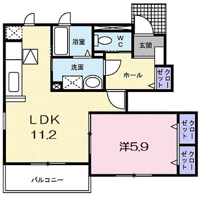 ショコラⅡ 102【管理NO：1-014913802-01020】 ★家具家電は申し込み後に搬入します 2026年08月中旬入居可能の物件画像