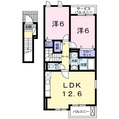 メゾンド・デスパシオ 201【管理NO：1-017734601-02010】 ★家具家電は申し込み後に搬入します 2026年08月下旬入居可能の物件画像