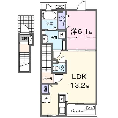 ＬＵＮＡ・Ⅲ 202【管理NO：1-026646901-02020】 ★家具家電は申し込み後に搬入します★の物件画像