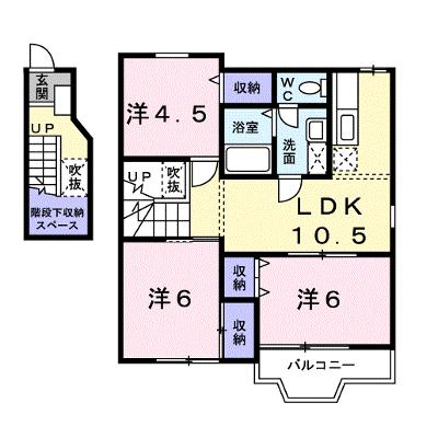 キャトルエンジェルＢ 201【管理NO：1-007141502-02010】 ★家具家電は申し込み後に搬入しますの物件画像