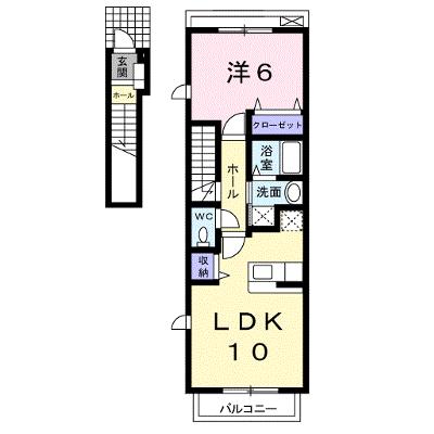 パーチェ 202【管理NO：1-017875301-02020】 ★家具家電は申し込み後に搬入します★の物件画像
