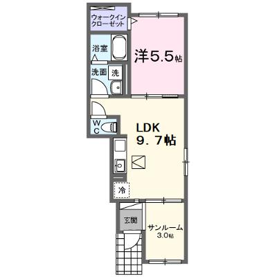 ディオネ 105【管理NO：1-027834501-01040】 ★家具家電は申し込み後に搬入します★の物件画像