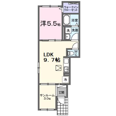 ディオネ 101【管理NO：1-027834501-01010】 ★家具家電は申し込み後に搬入します★ ★2026年09月上旬入居可能★の物件画像