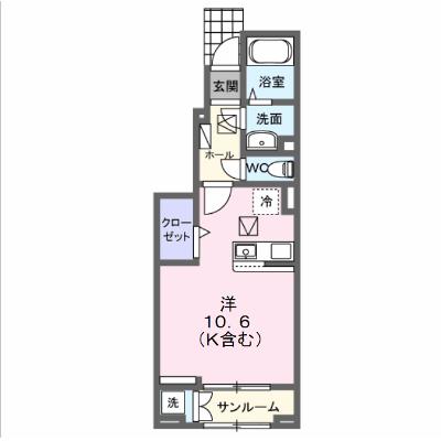 フェニックス　Ⅱ 102【管理NO：1-028694401-01020】 ★家具家電は申し込み後に搬入します 2026年10月上旬入居可能の物件画像
