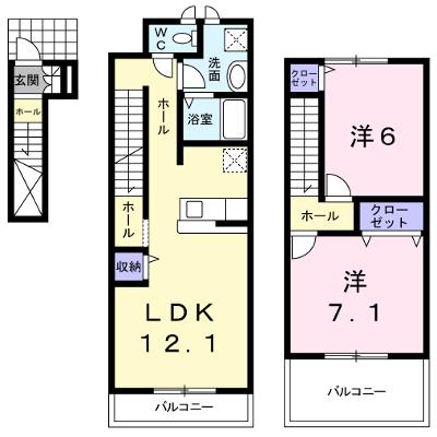 カーサ　フェリーチェ 202【管理NO：1-015300701-02020】 ★家具家電は申し込み後に搬入しますの物件画像