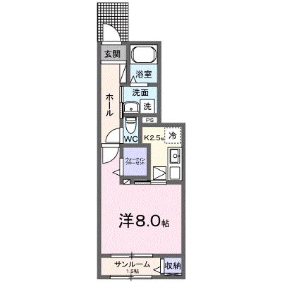 キャトル　百合の木 102【管理NO：1-027681901-01020】 ★家具家電は申し込み後に搬入します★の物件画像