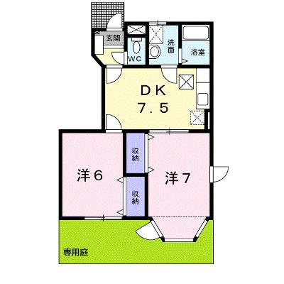 ラ・プレーヌ 101【管理NO：1-011541001-01010】 ★家具家電は申し込み後に搬入します★の物件画像