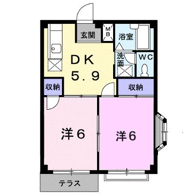 グリーンハイツＥ 101【管理NO：1-002902502-01010】 ★家具家電は申し込み後に搬入しますの物件画像