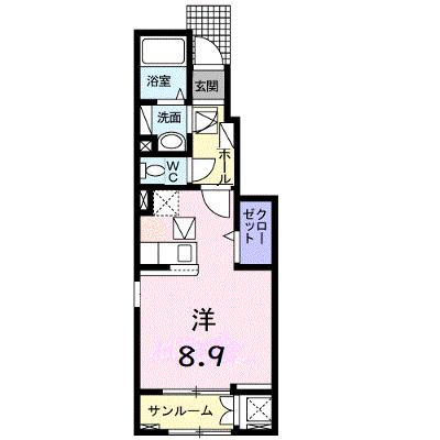 フローラコート 107【管理NO：1-025178701-01060】 ★家具家電は申し込み後に搬入しますの物件画像