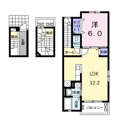 クレッシェンドⅥ 301【管理NO：1-022269101-03010】 ★家具家電は申し込み後に搬入しますの物件画像