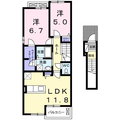 スザンヌ　ランラン 203【管理NO：1-021459701-02030】 2026年08月下旬入居可能の物件画像