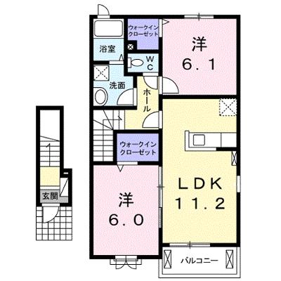 メゾン　エンジュ　Ⅱ 203【管理NO：1-021430401-02030】 ★家具家電は申し込み後に搬入しますの物件画像