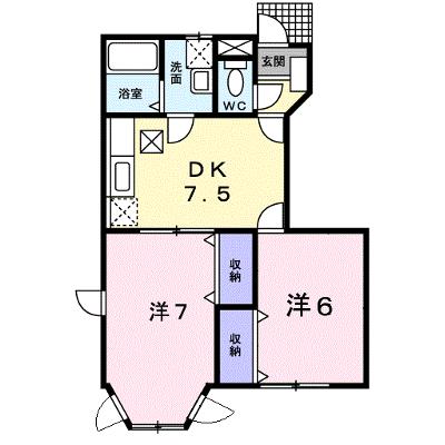 サンクローレⅢ 103【管理NO：1-010416202-01030】 ★家具家電は申し込み後に搬入しますの物件画像