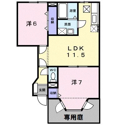 エスポワールＡ 102【管理NO：1-009340901-01020】 ★家具家電は申し込み後に搬入しますの物件画像