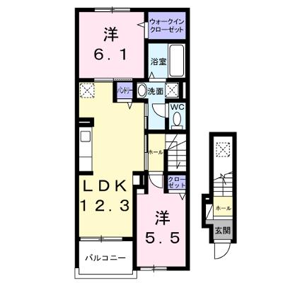 ロケットラボさぎの宮 206【管理NO：1-028706801-02050】 ★家具家電は申し込み後に搬入します★ ★2026年09月下旬入居可能★の物件画像