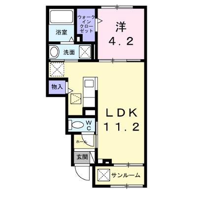 メヌエット 102【管理NO：1-028584201-01020】 ★家具家電は申し込み後に搬入します 2026年09月上旬入居可能の物件画像