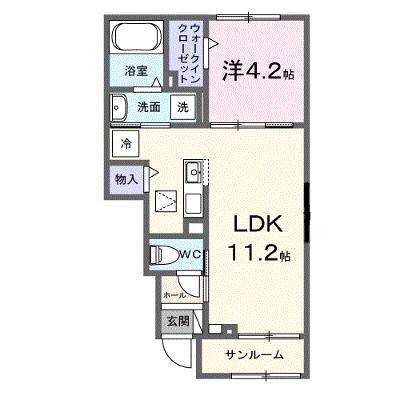 キャノーラ 102【管理NO：1-028164501-01020】 ★家具家電は申し込み後に搬入します★ ★2026年09月下旬入居可能★の物件画像